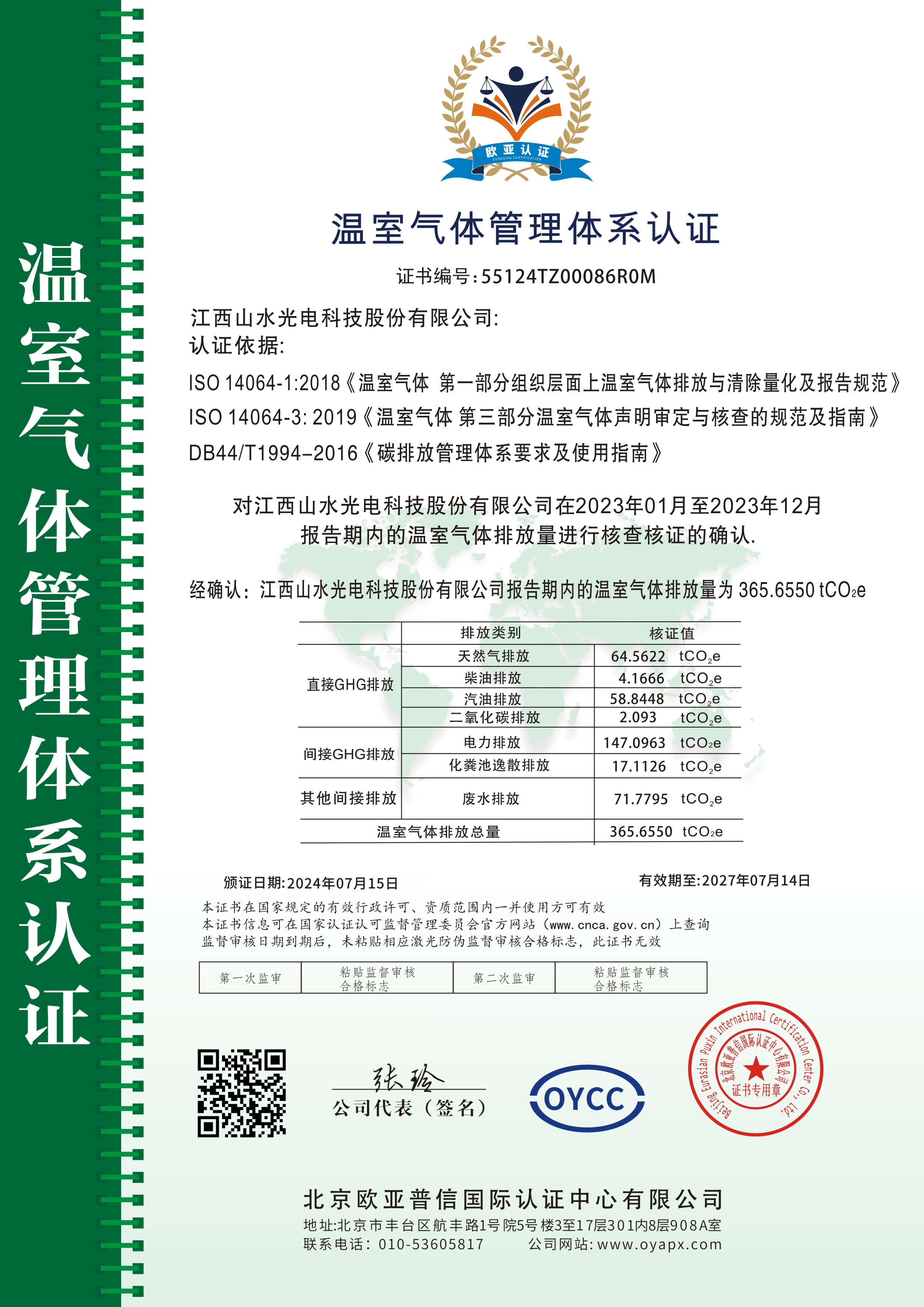 2023年度k1体育温室气体信息披露